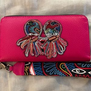 Min and Mon Embroidered Octotwin Francis wallet, unused and new condition